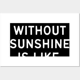 A day without sunshine is like, night Posters and Art